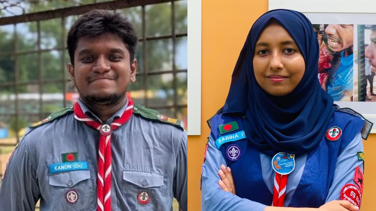 কুবি রোভার স্কাউট গ্রুপে কানন ও বেলীর দায়িত্ব গ্রহণ